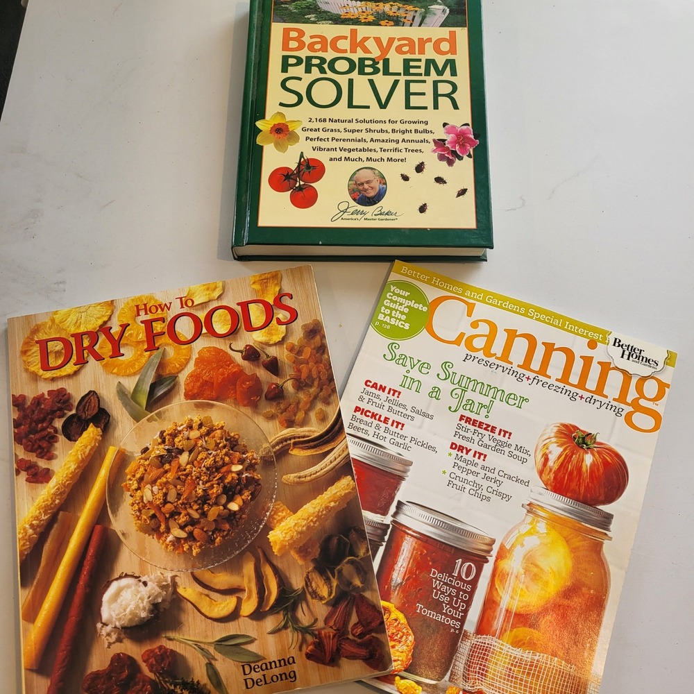 Gardening Book Lot Canning Food Drying Backyard Lawn Garden Guide